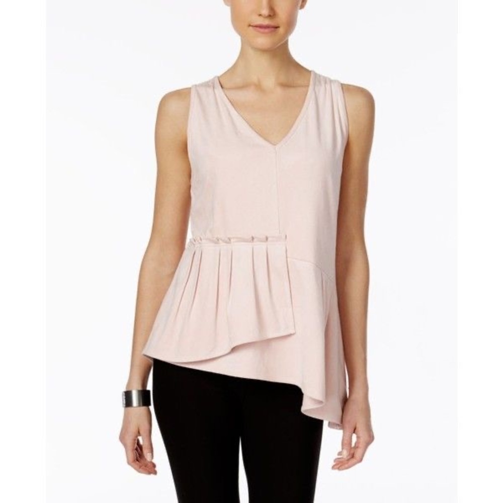 Love Scarlett Faux-Suede Asymmetrical Blouse